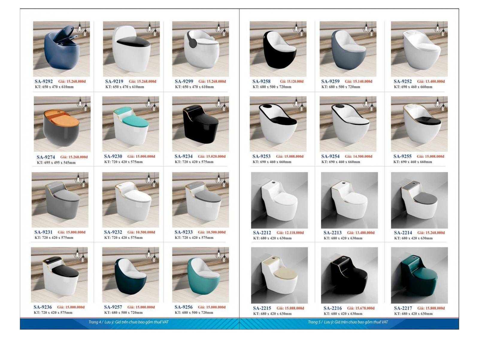 Thiết bị vệ sinh SAFANI Catalogue và bảng giá mới nhất 2024 /Page 3